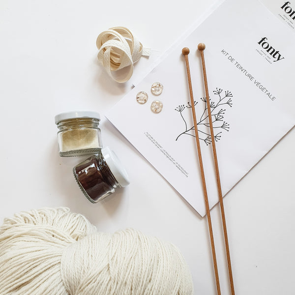 KIT DE TRICOT TEINTURE VEGETALE